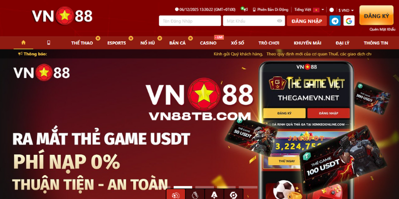 VN88 - Link Trang Chủ VN88.COM Cập Nhật Mới Nhất Lên Top 1 12 Nhà cái VN88 có giao diện đẳng cấp