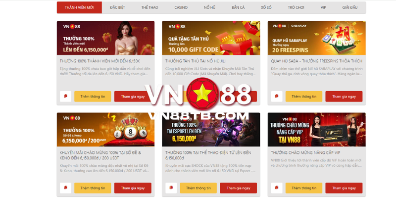 VN88 - Link Trang Chủ VN88.COM Cập Nhật Mới Nhất Lên Top 1 21 Vô vàn khuyến mãi hot, ưu đãi tưng bừng cho hội viên VN88